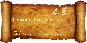 Lackner Evelina névjegykártya